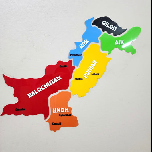 Colorful Pakistan Map
