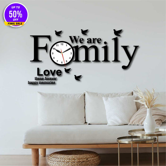 We are Family wall clock