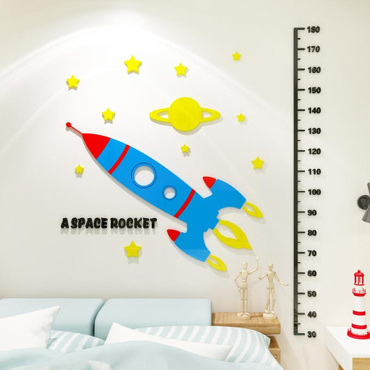 Space Rocket Acrylic Wall Art