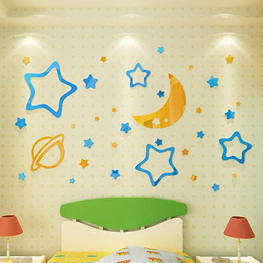 Moon Stars Acrylic Wall Art