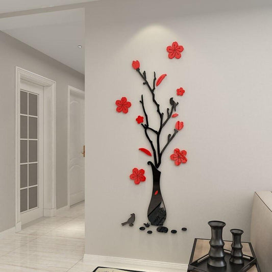 Lily Flower Vase Acrylic Wall Art