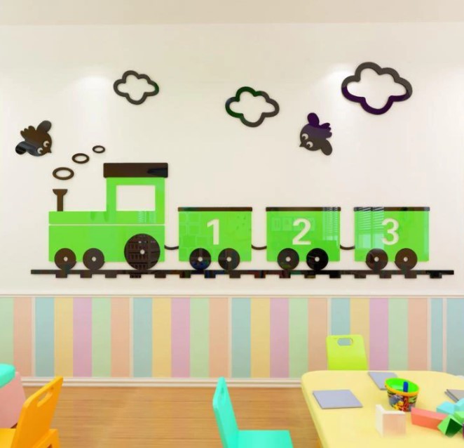 Cartoon Train Pvc Wall
